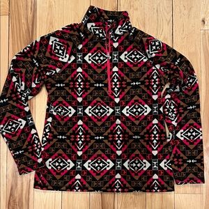 Eddie Bauer Aztec Geometric Women’s 1/4  Zip Sweater Small